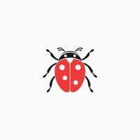 AI generated Ladybug icon. Vector image of red flying insect