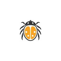 AI generated Ladybug icon. Vector image of red flying insect