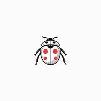 AI generated Ladybug icon. Vector image of red flying insect