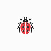 AI generated Ladybug icon. Vector image of red flying insect
