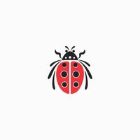 AI generated Ladybug icon. Vector image of red flying insect