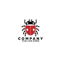 AI generated Ladybug icon. Vector image of red flying insect