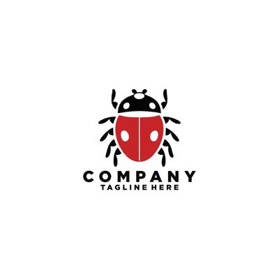 AI generated Ladybug icon. Vector image of red flying insect