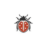 AI generated Ladybug icon. Vector image of red flying insect