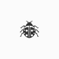 AI generated Ladybug icon. Vector image of red flying insect