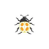 AI generated Ladybug icon. Vector image of red flying insect