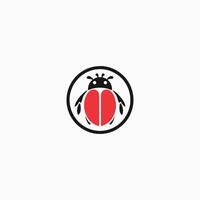 AI generated Ladybug icon. Vector image of red flying insect