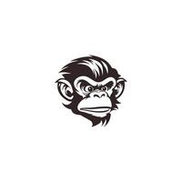 AI generated Monkey head logo templatevector vector