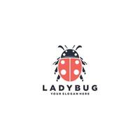 AI generated Ladybug icon. Vector image of red flying insect