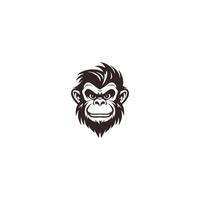 AI generated Monkey head logo templatevector vector