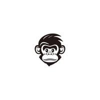 AI generated Monkey head logo templatevector vector