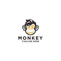 AI generated Monkey head logo templatevector vector