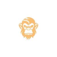 AI generated Monkey head logo templatevector vector