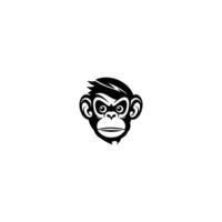 AI generated Monkey head logo templatevector vector