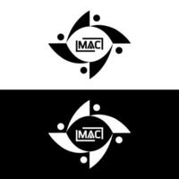 Mac logo. metro un C diseño. blanco Mac carta. Mac, metro un C letra logo diseño. inicial letra Mac vinculado circulo mayúscula monograma logo. metro un C letra logo vector diseño. Pro vector