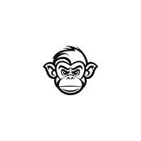 AI generated Monkey head logo templatevector vector