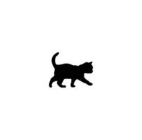 Black silhouettes against a white background. Ideal for pet themed design.Cat silhouette vector set Isolated On White Background.Cats set black silhouette isolated . Vector Illustration.