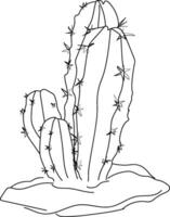 Realistic cactus coloring page, pencil cactus drawing, pencil sketch cactus drawing, cactus drawings black and white, simple cactuses drawing black and white, cute cactuss clipart black and white vector
