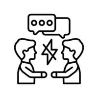 Conflict Resolution icon in vector. Logotype vector