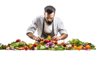 AI generated A Chef's Grilling Passion On Transparent Background png