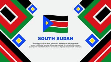 South Sudan Flag Abstract Background Design Template. South Sudan Independence Day Banner Wallpaper Vector Illustration. South Sudan Cartoon