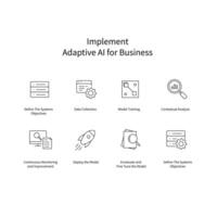 Adaptive AI Business Vector Icons Optimize Your Operations