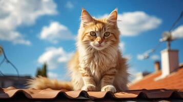ai generado retrato gato gato es un linda gato y un divertidos, de buen humor.ellos Mira linda y son bueno mascotas, fácil a aumento como mascotas.it es un juguetón, cariñoso mascota y es un favorito de el cuidadores foto