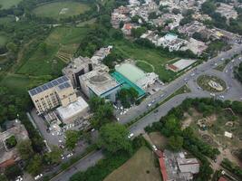 Aerial view of high ways in City Lahore of Pakistan on 2023-07-17. photo