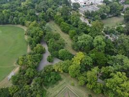 Aerial view of green city on 2023-09-17 in Lahore Pakistan photo