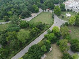 aéreo ver de jiná jardín en 2023-07-17 en lahore Pakistán. foto