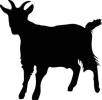Goats Roaming in Countryside vector or silhouette