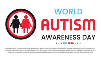 World Autism day, Empowering Individuals with Autism, World Autism Awareness Day. April 22. Holiday concept. Template for background, banner, card, poster with text inscription. vector