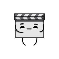 director clapper board character cartoon vector illustration