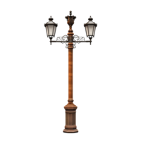 AI generated Vintage lamp post png isolated on transparent background