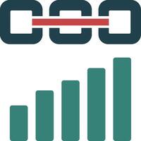 Chain Glyph Multi Color Icon vector
