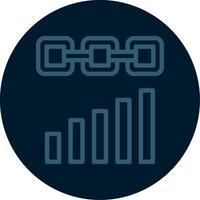 Chain Line Multi color Icon vector