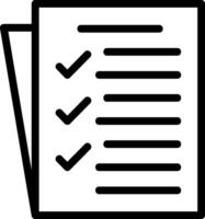 Task List Line Icon vector