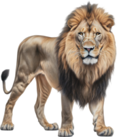 ai généré crayon de couleur esquisser de une lion. png