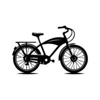 bicicleta shiluate en blanco antecedentes. vector ilustración.