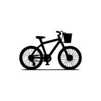 Bicycle shiluatte on white background. Vector illustration.