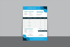 Business invoice design vector