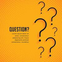 help and support question mark web template vector