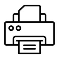 A line design icon of printer vector