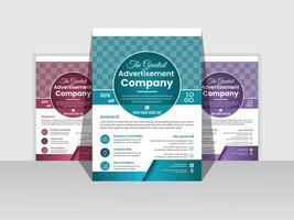 Corporate Business Flyer Design Template Free ,A4 size with bleed. vector