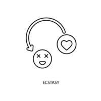 ectasy concept line icon. Simple element illustration. ectasy concept outline symbol design. vector