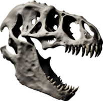 AI generated Silhouetted Dinosaur skull clipart. png