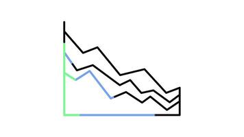 zone graphique icône dans ligne style de agréable Animé pour votre vidéos, facile à utilisation avec transparent Contexte video