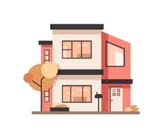 house,illustration of simple house isolated on white background,flat design icon illustration vector