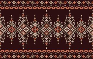 Fabric design featuring a cross stitch pattern of geometric shapes. Design for cross stitch,ethnic,fabric,pattern,embroidery,motif, cross,stitch,folk,retro,pixel,handcraft,abstract,batik,zigzag. vector