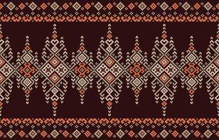 Fabric design featuring a cross stitch pattern of geometric shapes. Design for cross stitch,ethnic,fabric,pattern,embroidery,motif, cross,stitch,folk,retro,pixel,handcraft,abstract,batik,zigzag. vector